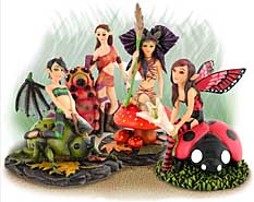 Handmade dreaming and soaring fairies