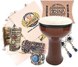 Belly Dance Tote Bag, Lapis tribal necklace, body art henna, brass bracelets, hand made tribal belts