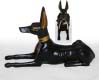Egyptian Statue - Anubis in Dog Form 5"