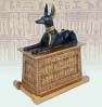 Egyptian Statue - Anubis on Tomb, Dog Form 6"
