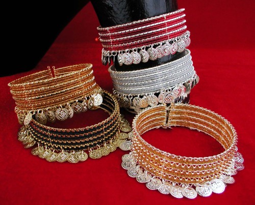 Belly Dancing Bracelet or Anklet with Coins