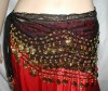 Belly Dance Hip Scarf 3 Coin Rows