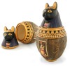 Bastet Canopic Jar - Bronze, 9"