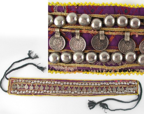 Purple Tribal Belly Dance Belt With Coins