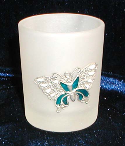 Butterfly Glass Votive Holder
