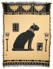 Egyptian Goddess Bastet Throw Blanket