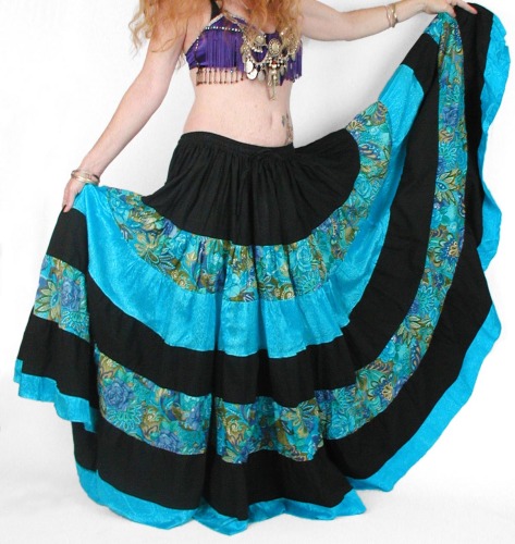 Blue and Black Tribal Skirt