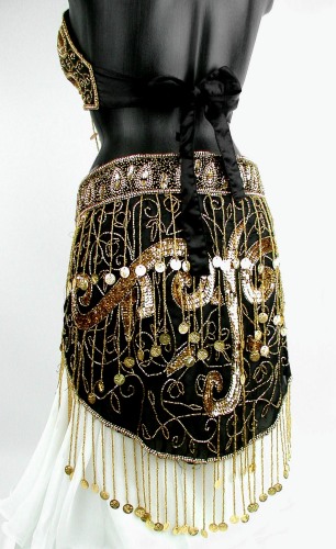 Sequin Paisley Belly Dance Hip Scarf