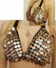 Velvet Belly Dance Bra with Coins