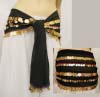 Belly Dance Hip Scarf, Large and Small Coins