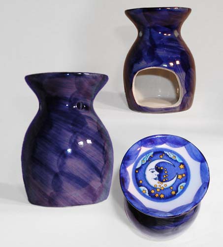 Blue Ceramic Diffuser Half Moon