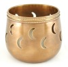Brass Half Moon Candle Holder