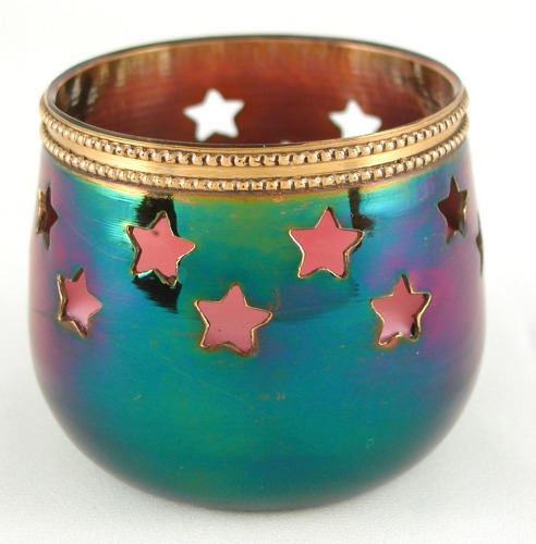 Brass Stars Candle Holder