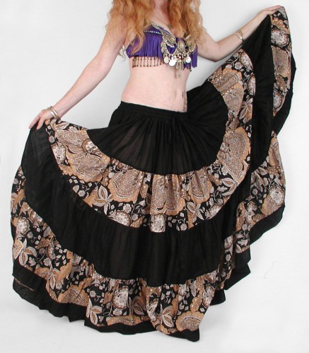 Brown and Black Tribal Skirt