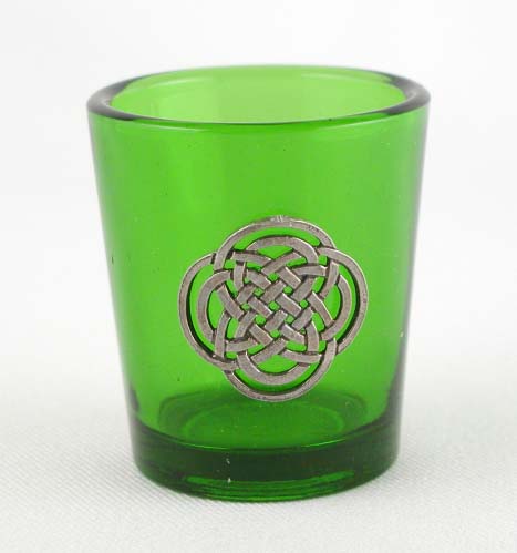 Celtic Glass Voltive Candle Holder
