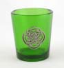 Celtic Glass Voltive Candle Holder
