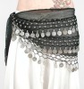 Belly Dance Hip Scarf 3 Coin Rows