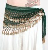 Belly Dance Hip Scarf 3 Coin Rows