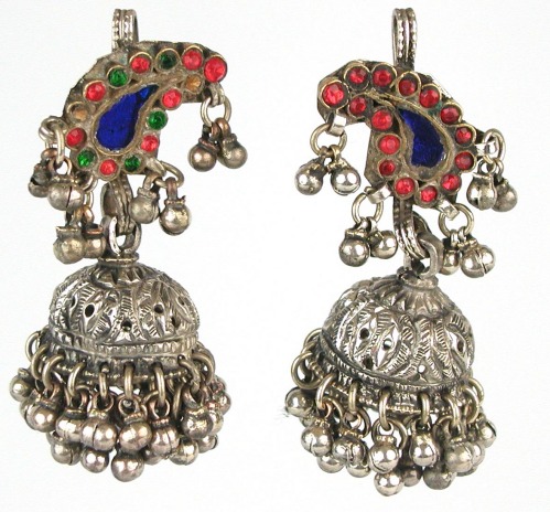 Tribal Dome Earrings with Paisley and Bells