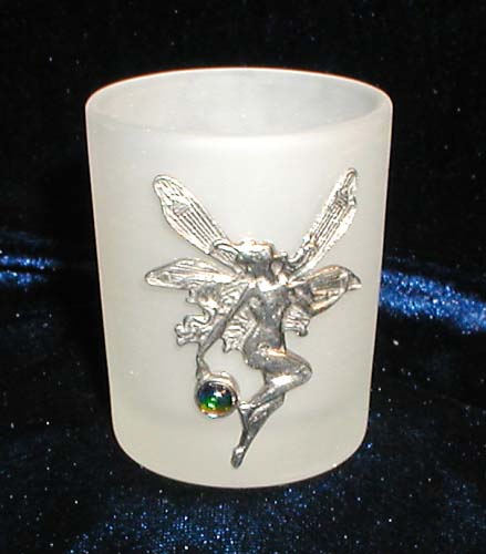 Fairy Glass Votive Candle Holder