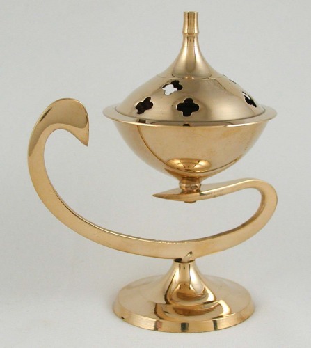 Brass Incense Burner with Handle