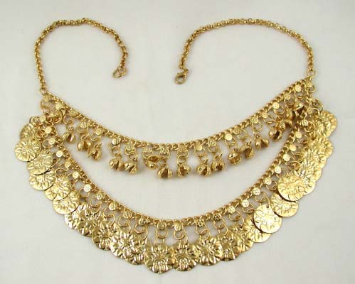 Belly Dance Necklace with Coins & Bells