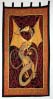 Red and Gold Celtic Dragon Curtain