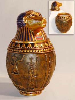 Hapi EgyptianCanopic Jar - Bronze