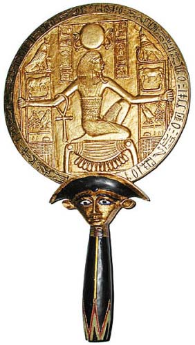 Egyptian Goddess Hathor Mirror