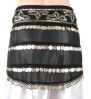 Chiffon Hip Scarf with Sequins & Coins