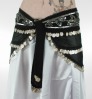 Chiffon Hip Scarf with Sequins & Coins