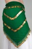 Triangle Belly Dance Hip Scarf with Coins