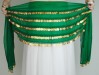 Belly Dance Hip Scarf, 5 Rows of Coins