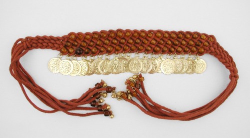 Color Cord Tribal Choker with Coins