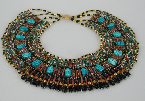 Scarab Beaded Collar