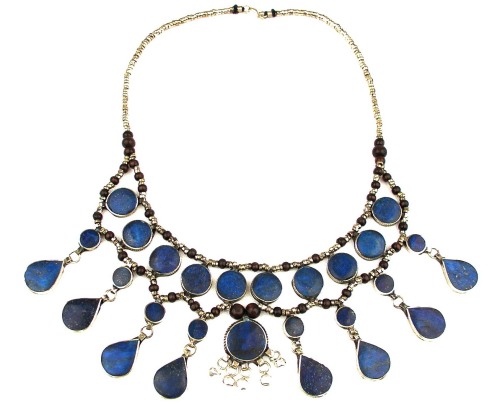 Tribal Teardrop and Oval Belly Dance Necklace