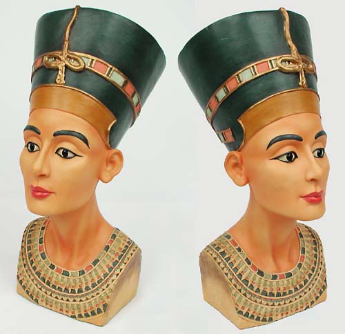 Egyptian Queen Nefertiti Statue, 12"