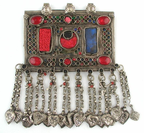Tribal Rectangular Half Moon Ornament