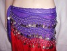 Belly Dance Hip Scarf 3 Coin Rows