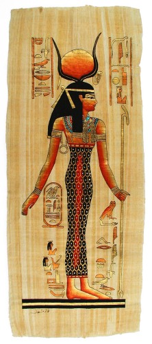 Isis Standing Papyrus 32"