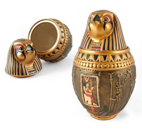 Qubsenuef Egyptian Canopic Jar , Bronze