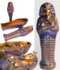 Egyptian King Tut Coffin Sculpture 7"