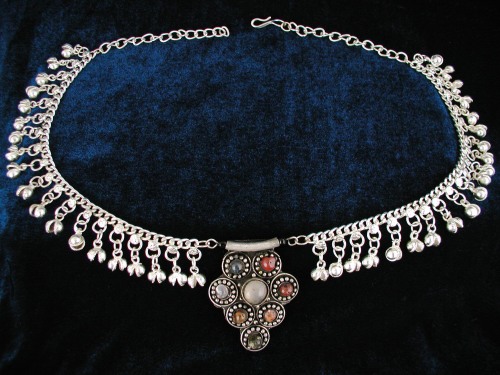 Belly Dance Necklace with Bells and Stones