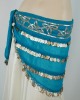 Chiffon Hip Scarf with Sequins & Coins