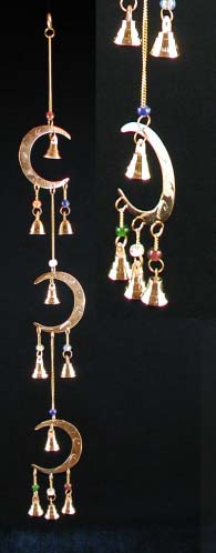 Brass Triple Moon Chime