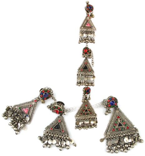 Tribal Hanging Ornament with Colored Stones