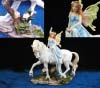 Winter Fairy with Unicorn - Fairy Sculpture