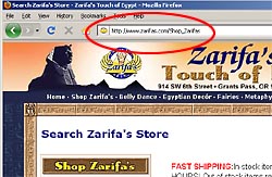 URL of Zarifa's Products Catalog