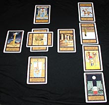 A sample tarot layout