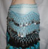 Belly Dance Hip Scarf 3 Coin Rows